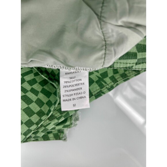 Women's Pants - miss love by Lala Green Checkered Flared Cargo Pants Size Medium - Picture 8 of 10